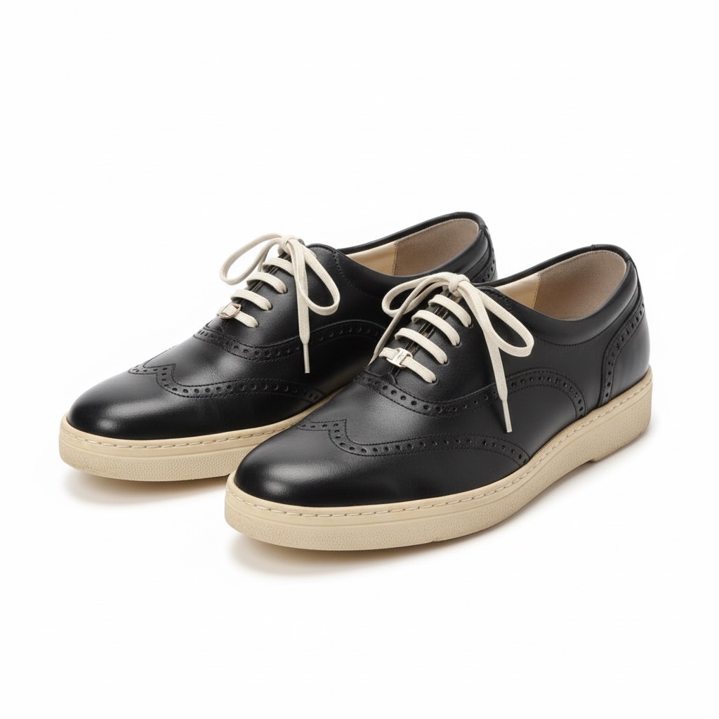Salvatore Ferragamo Black And White Oxfords